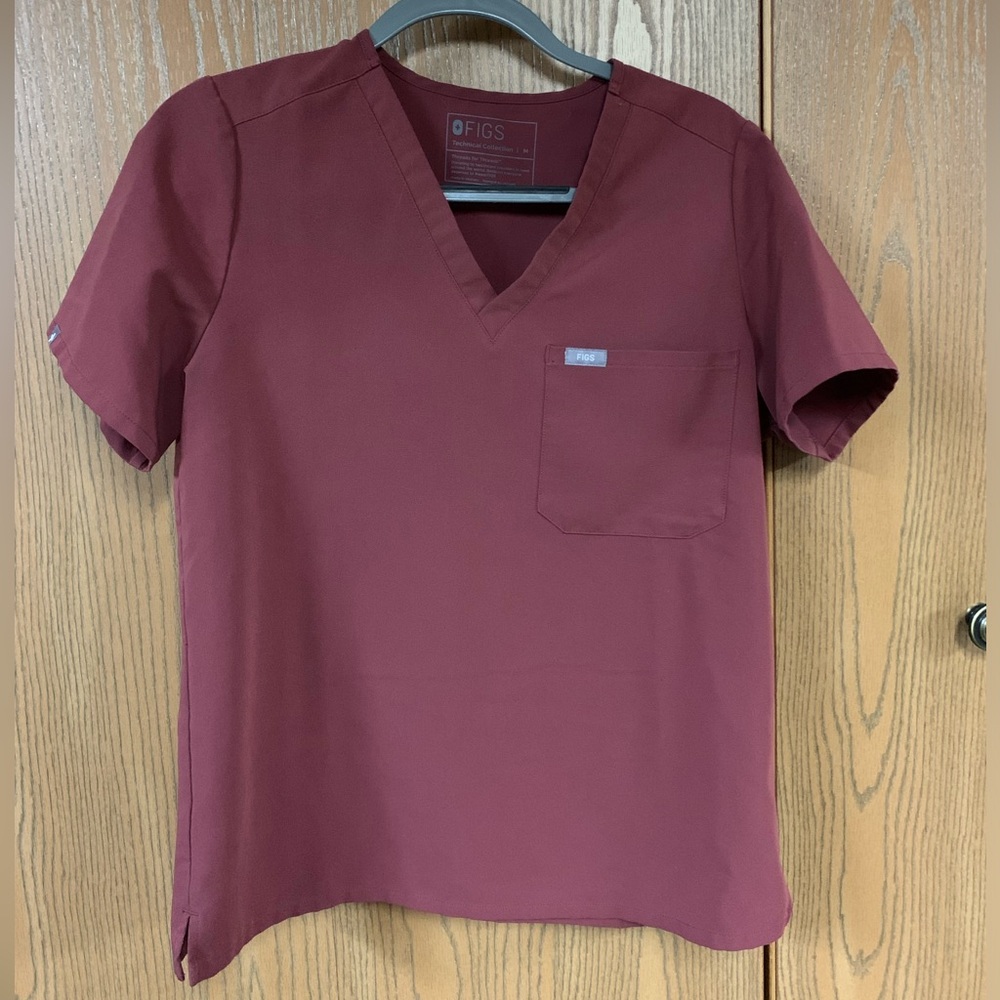 FIGS - Dark Cherry - Catarina Top, Medium